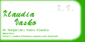 klaudia vasko business card